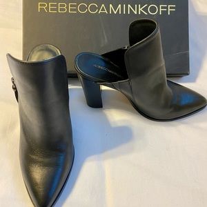 Rebecca Minkoff Leather Heeled Mules. Size 6